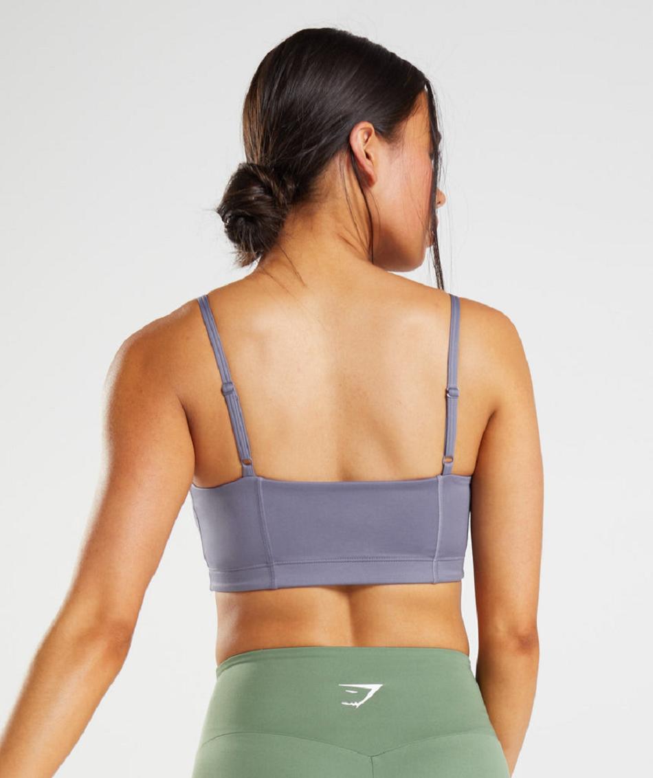 Staniki Sportowe Damskie Gymshark Bandeau Fioletowe | PL 2887KOR